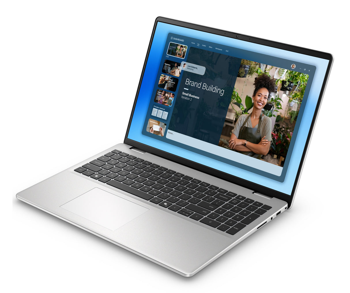 DELL DC16251 Intel Core 5 120U Laptop 40,6 cm (16") Full HD+ 16 GB DDR5-SDRAM 512 GB SSD Wi-Fi 6E (802.11ax) Windows 11 Pro Platin, Sølv