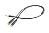 Gembird !Adapter audio microphon 3.5mm mini Jack/4PIN/0. lydkabel 0,2 m 2 x 3.5mm Sort