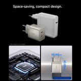 Spigen Ee472 Eu Gan Essential 2 Ports Netværksopladder 47 W Naturlig Titanium