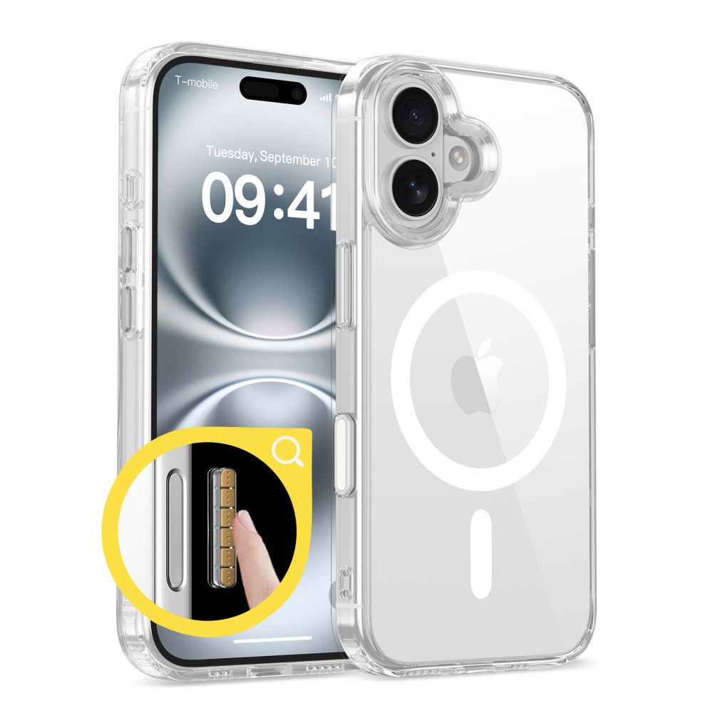 Tech Protect Flexair Hybrid Cc Magsafe Iphone 16 Clear