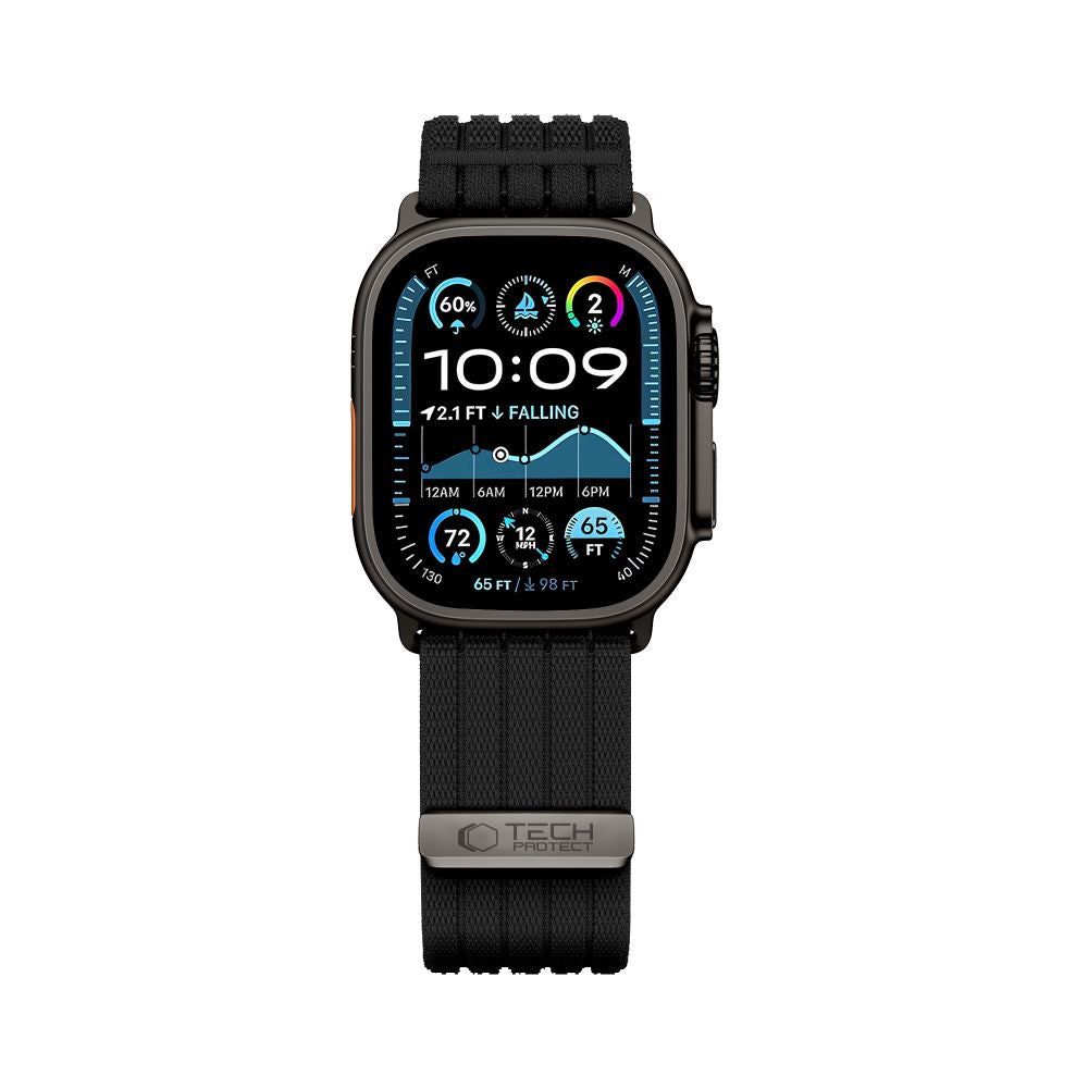 Tech Protect Nylon Sport Apple Watch 8 / 9 / 10 / 11 / 12 / Se / Ultra (44 / 45 / 46 / 49 Mm) Sort