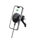 Tech Protect Mm15 W V5 Magnetisk Magsafe Stabil Ventilation Trådløs Opladder Til Bilholder 15 W Sort/Sort