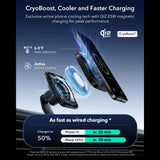 Esr Omnilock Cryoboost Magnetisk Magsafe Vent Trådløs Opladder Til Bilholder 25 W Qi2.2 Sort