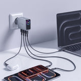 Tech Protect Powervision Nc140 W Gan 4 Ports Netværksopladder Pd 140 W / Qc3.0 Mørkegå