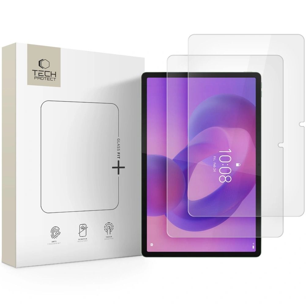 Hærdet Glas Tech Protect Glass Fit+ 2 Pack Lenovo Idea Tab Plus 12.1 Tb 361 Clear