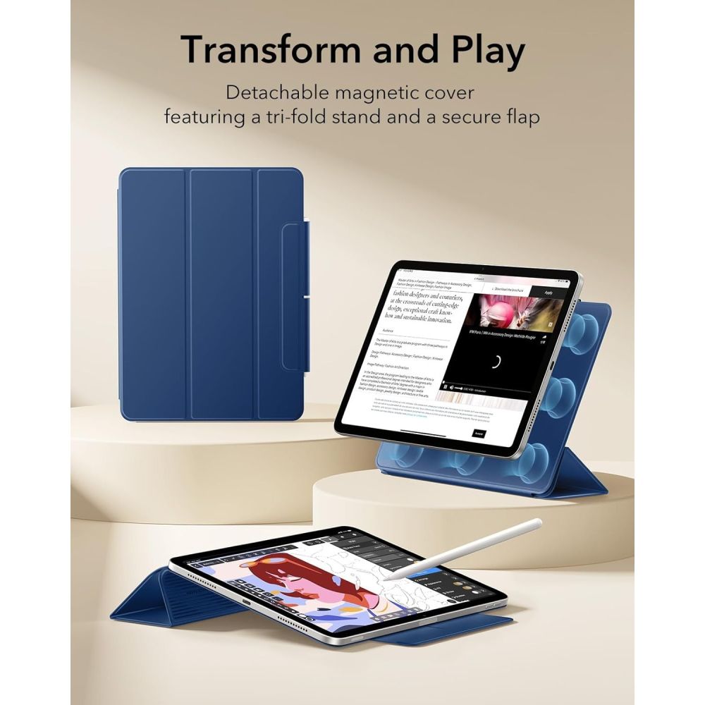 Esr Rebound Magnetisk Ipad Air 10,9” 4/5/2020 2022/11” 6/7/8/2024 2026 Marineblå