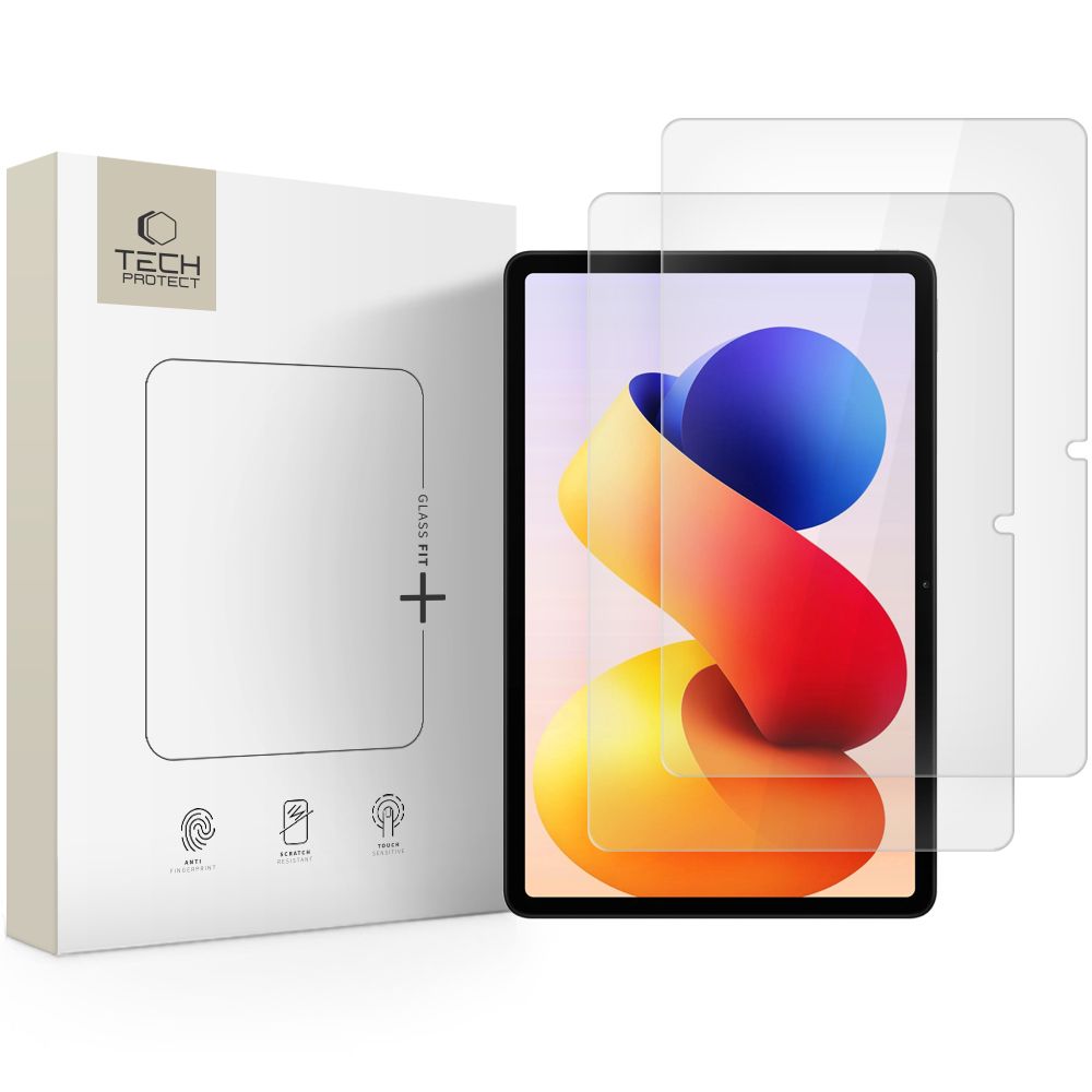 Hærdet Glas Tech Protect Glass Fit+ 2 Pack Xiaomi Poco Pad M1 / Redmi Pad Pro / 2 Pro 12.1 Clear
