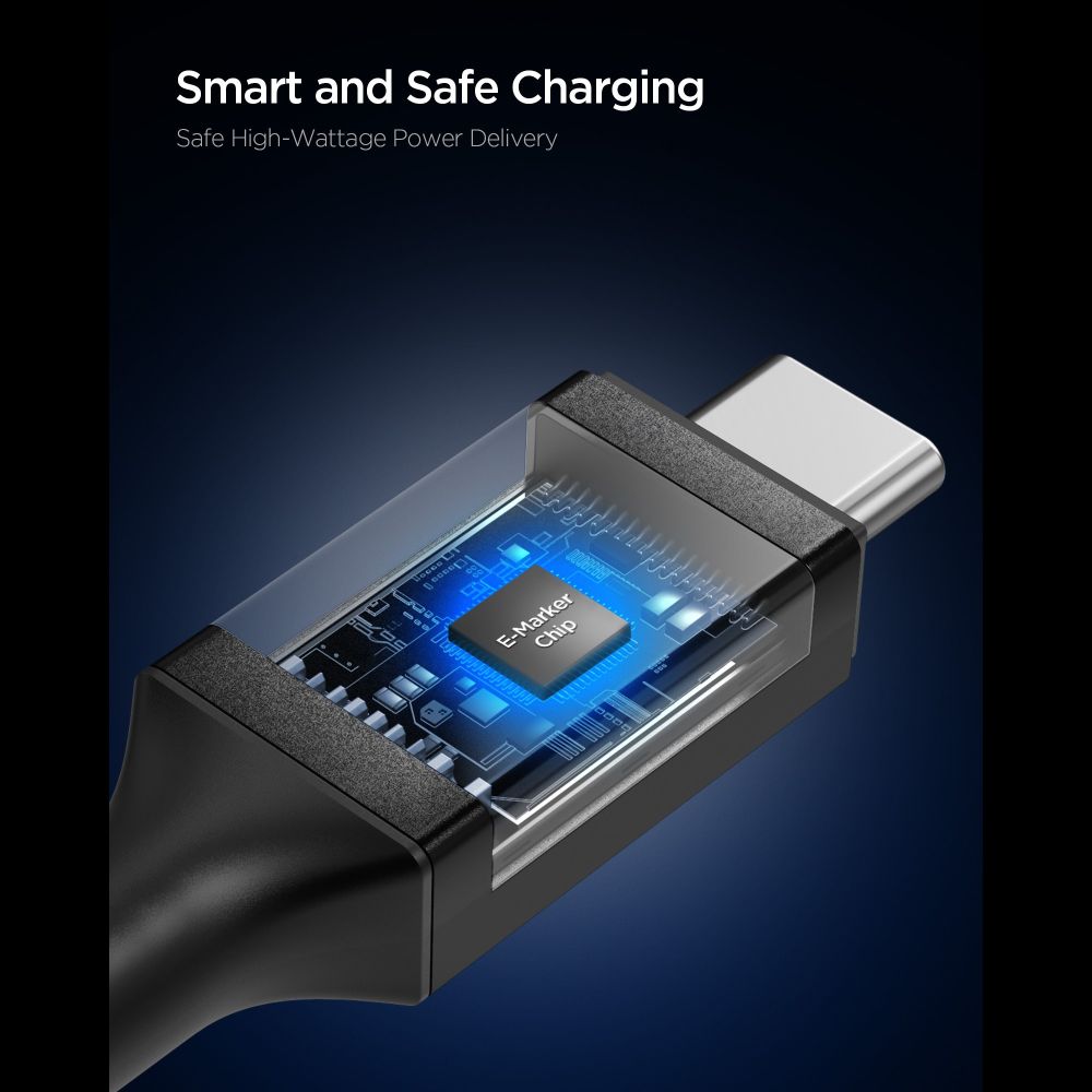 Spigen Eb10015 Cc Essential Usb C Kabel 100 W 150 Cm Sort
