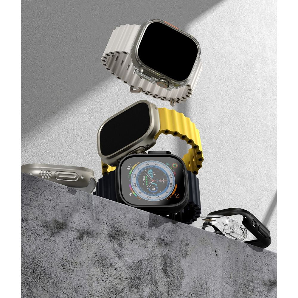 Ringke Slim 2 Pak Apple Watch Ultra 1 / 2 / 3 / 4 (49 Mm) Klar & Titangrå