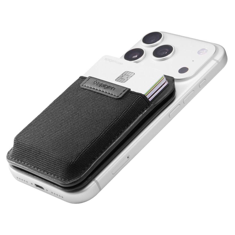 Spigen S314 4 Slim Fold Stativ Tegnebog Magsafe Sort