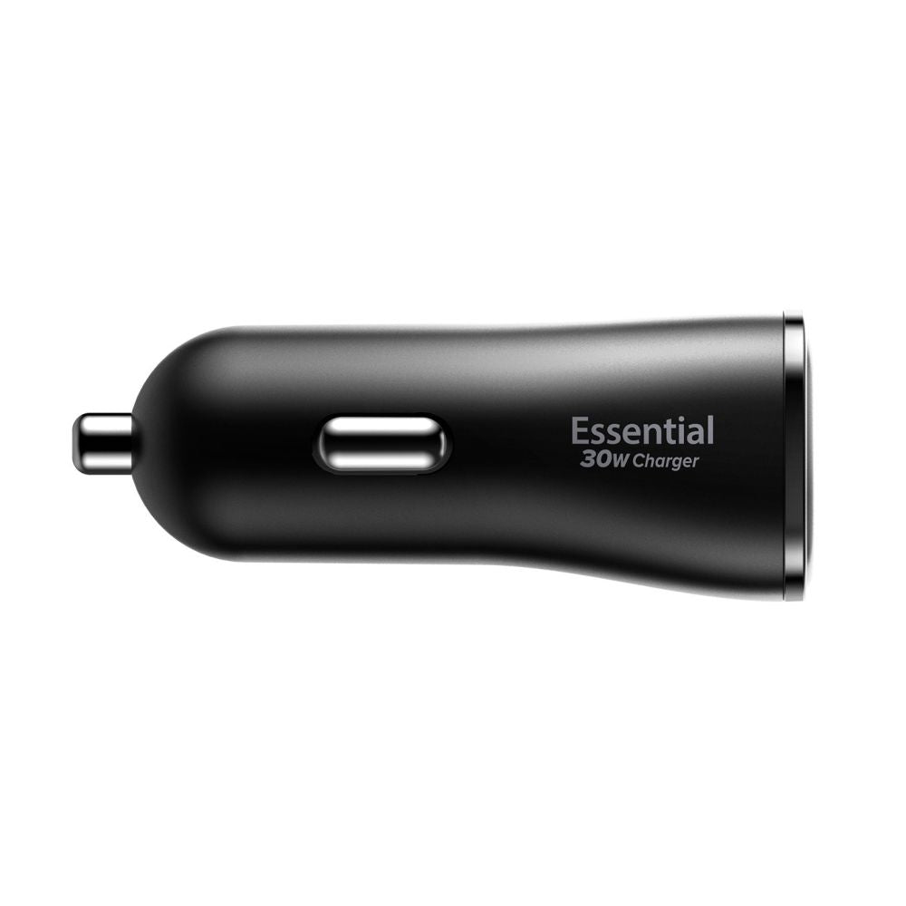 Spigen Essential Ev302 2 Ports Biloplader 30 W Sort