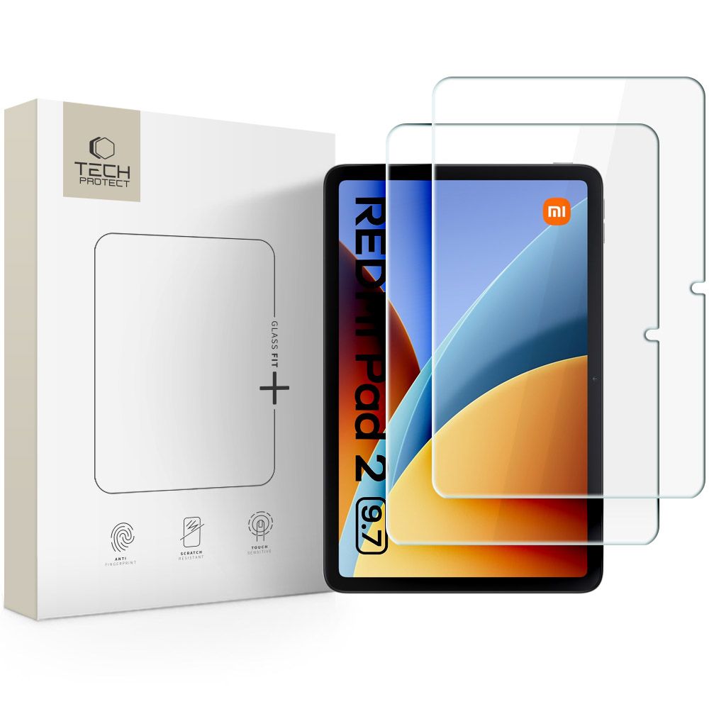 Hærdet Glas Tech Protect Glass Fit+ 2 Pack Xiaomi Redmi Pad 2 9.7 Clear
