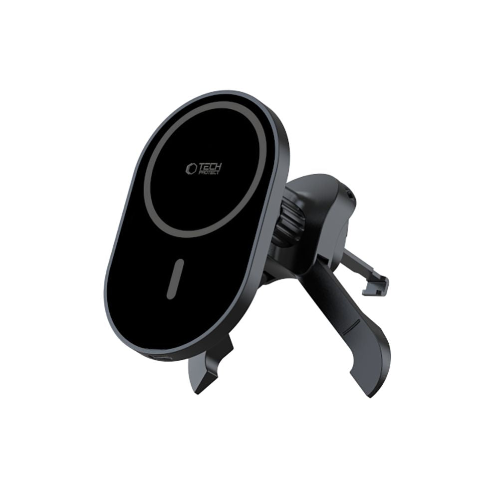 Tech Protect Mm15 W V6 Magnetisk Magsafe Stabil Ventilation Trådløs Opladder Til Bilholder 15 W Sort/Sort