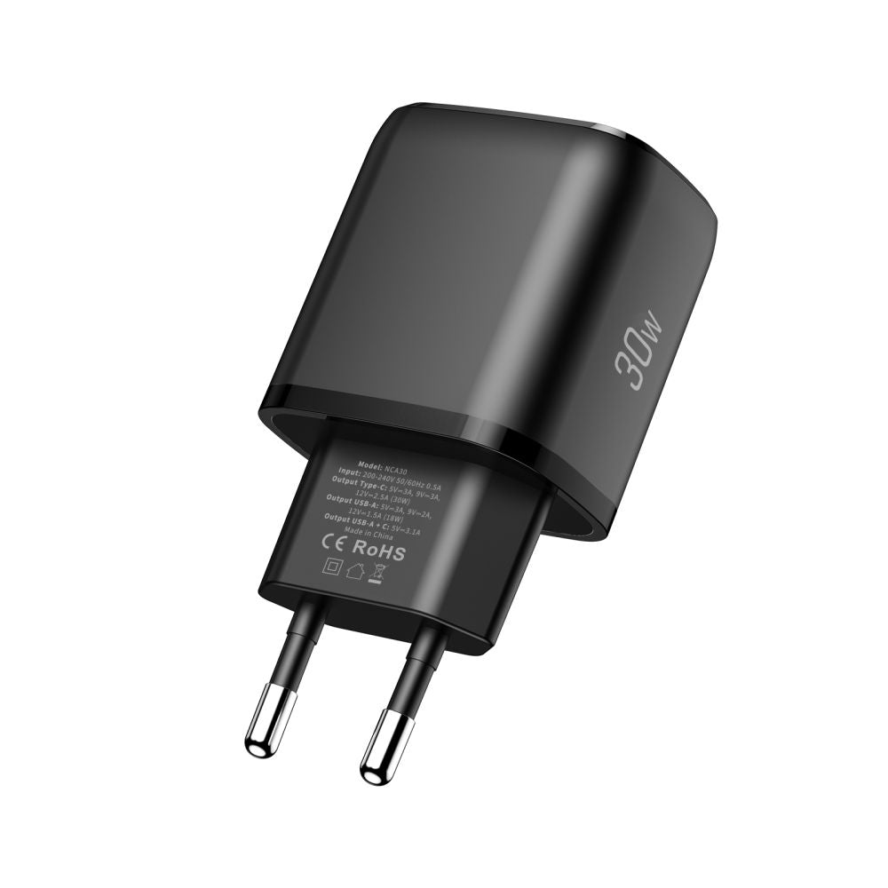 Tech Protect Nca30 2 Port Netværksopladder Pd 30 W / Qc3.0 Sort