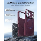 Esr Cyber Tough Støtte Magsafe Iphone 17 Pro / 18 Pro Dyb Burgundy