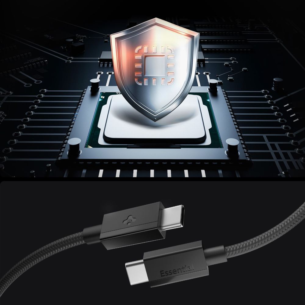 Spigen Eb6015 Cc Essential Usb C Kabel 60 W 150 Cm Sort