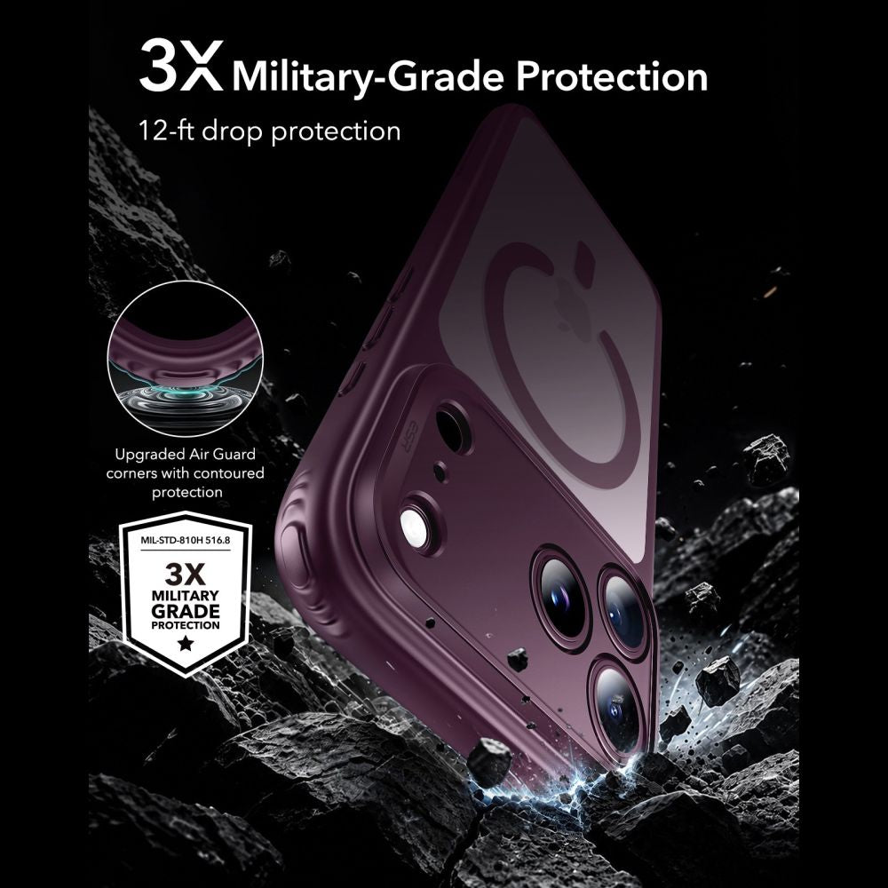 Esr Classic Hybrid Magsafe Iphone 17 Pro / 18 Pro Frosted Deep Burgundy