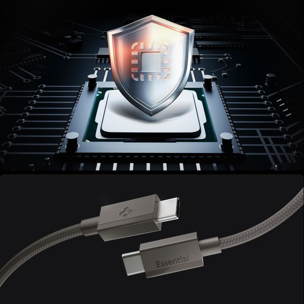 Spigen Eb6015 Cc Essential Usb C Kabel 60 W 150 Cm Gunmetal