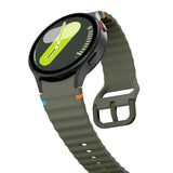 Tech Protect Silikone Sport Samsung Galaxy Watch 4 / 5 / 5 Pro / 6 / 7 / Fe Armygrøn