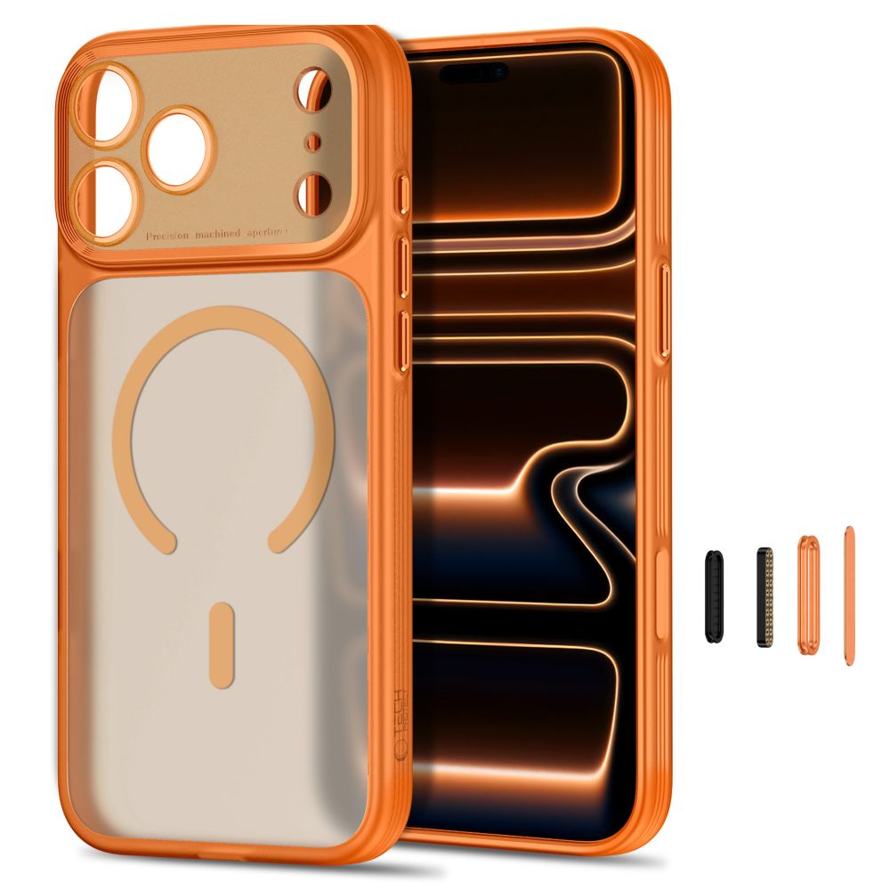 Tech Protect Magprime Magsafe Cc Iphone 17 Pro / 18 Pro Mat Cosmic Orange