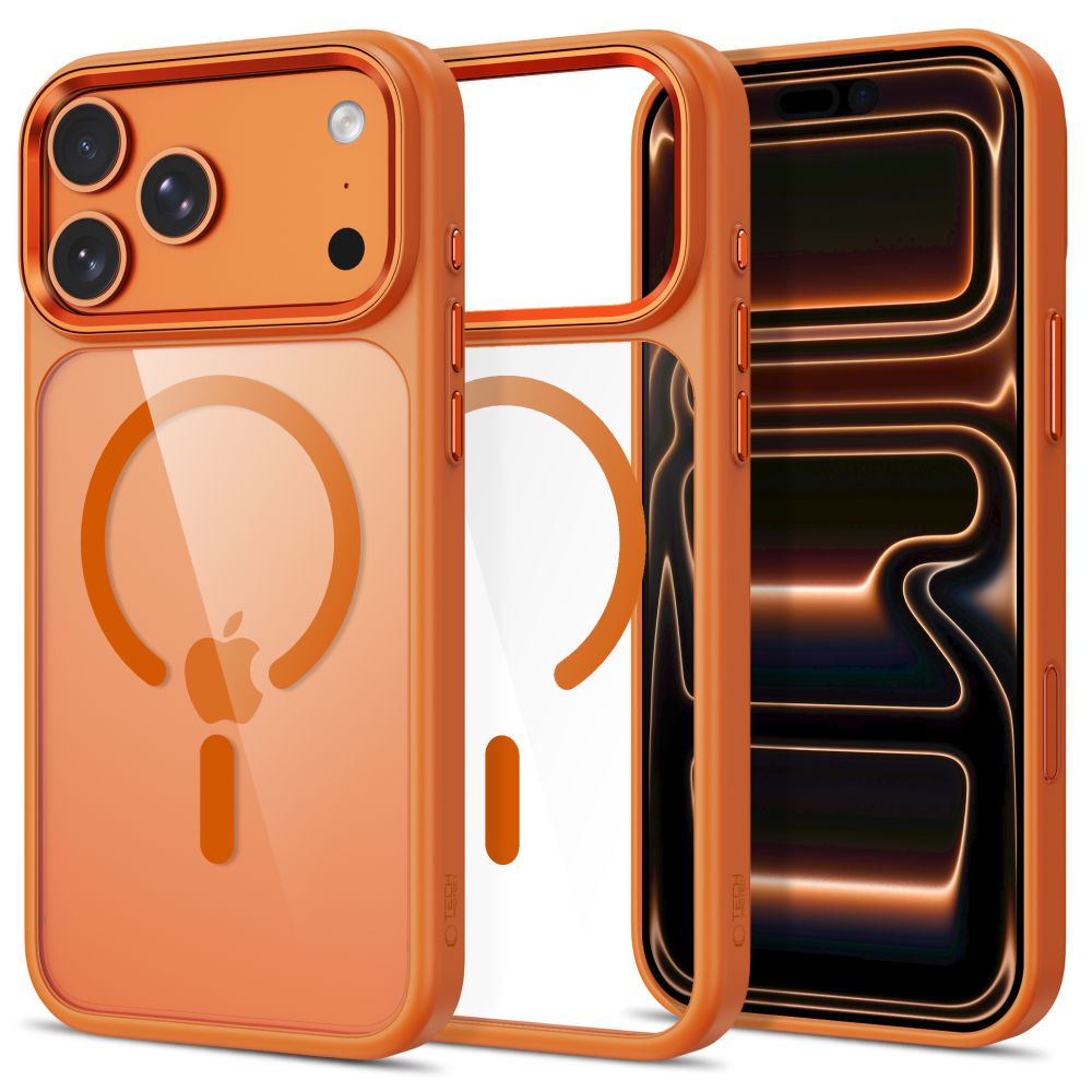 Tech Protect Magmat Magsafe Cc Iphone 17 Pro Max / 18 Pro Max Cosmic Orange/Clear