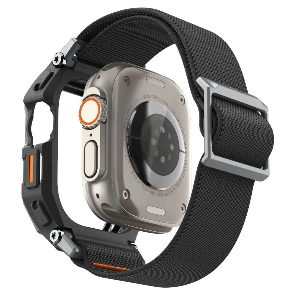 Spigen Lite Fit Pro & Hærdet Glas Til Apple Watch Ultra 1 / 2 / 3 / 4 (49 Mm) Matsort