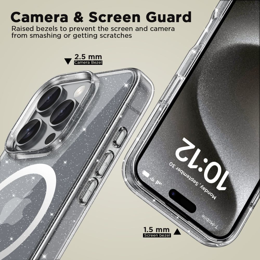 Tech Protect Flexair Hybrid Magsafe Iphone 16 Pro Glitter