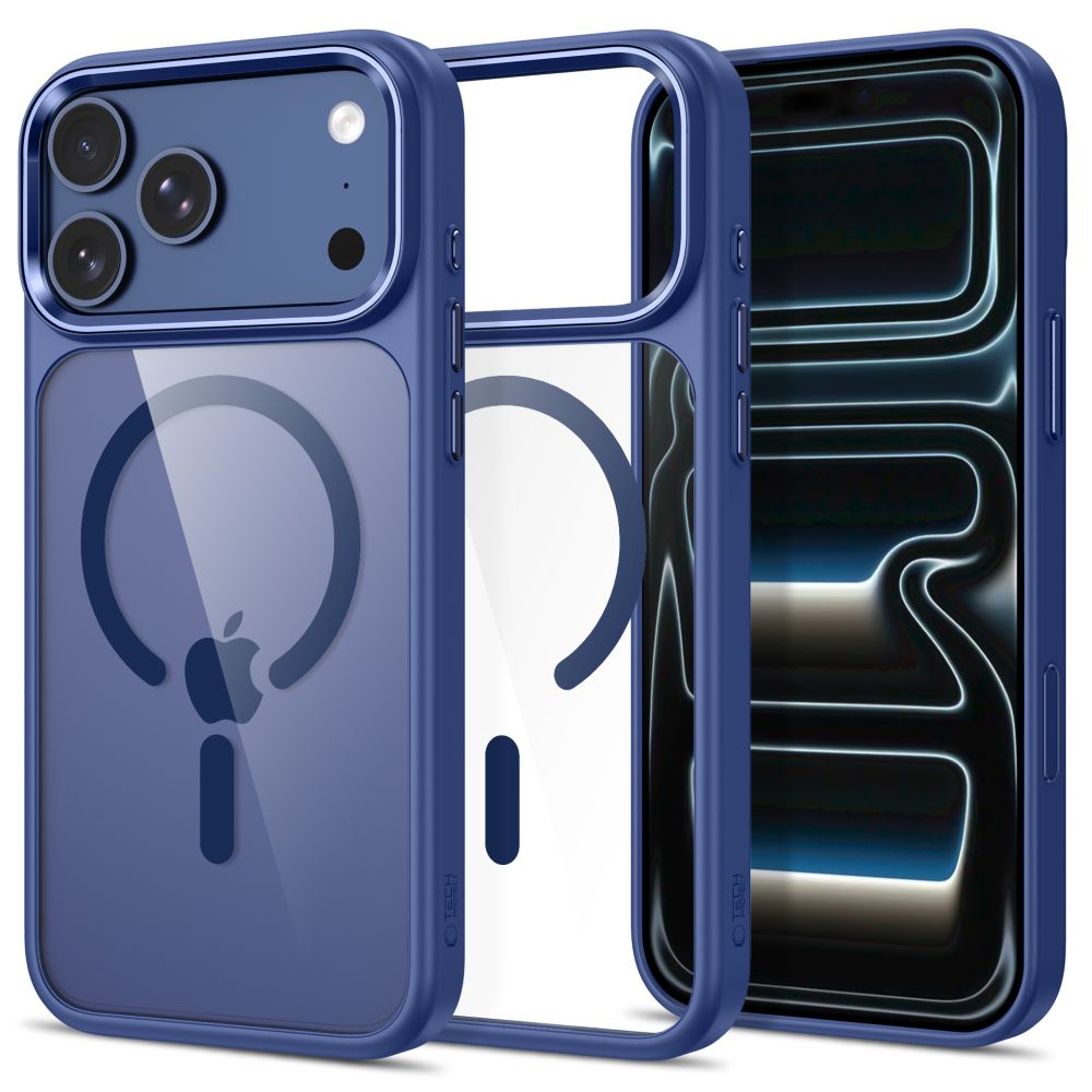 Tech Protect Magmat Magsafe Cc Iphone 17 Pro Max / 18 Pro Max Dyb Blå/Klar