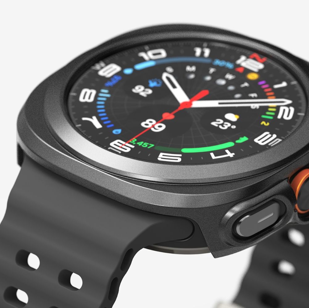 Ringke Slim & Hærdet Glas Samsung Galaxy Watch Ultra 2024 / 2025 (47 Mm) Titaniumsort