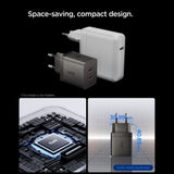 Spigen Ee472 Eu Gan Essential 2 Ports Netværksopladder 47 W Gunmetal