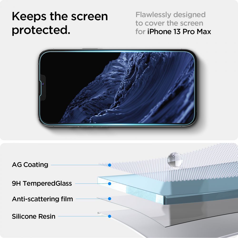 Hærdet Glas Spigen Glas.Tr ”Ez Fit” Iphone 13 / 13 Pro / 14 / 16 E / 17 E Clear