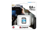 Kingston Technology Canvas Go! Plus 64 GB SDXC Canvas Go Plus 170R C10 UHS-I U3 V30