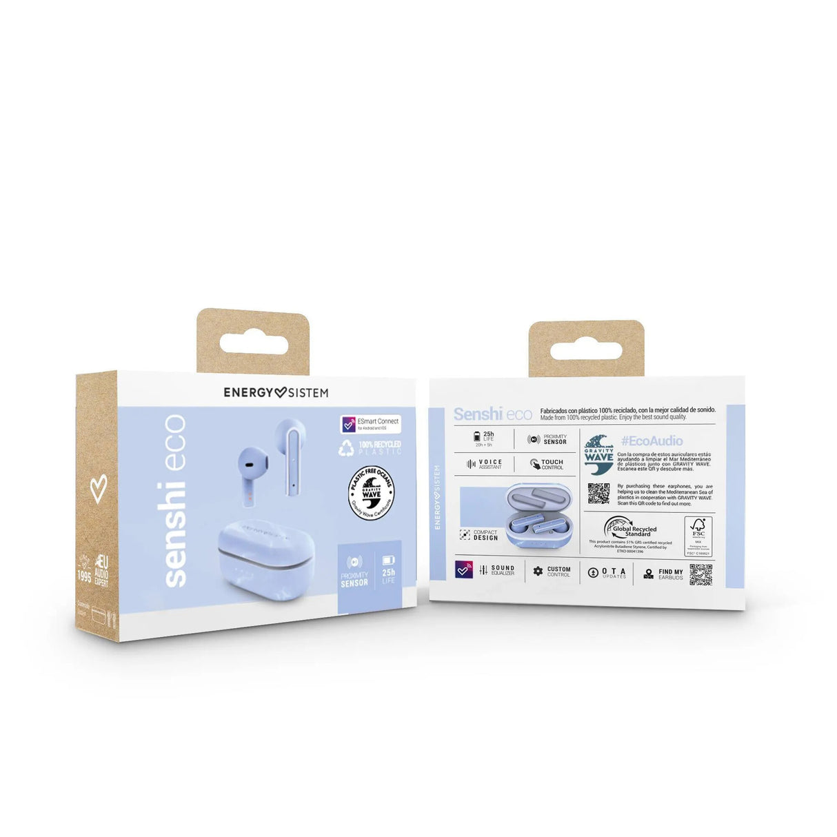 Energy Sistem Senshi Eco Headset True Wireless Stereo (TWS) I ørerne Opkald/Musik/Sport/Hverdag Bluetooth Lyse Blå