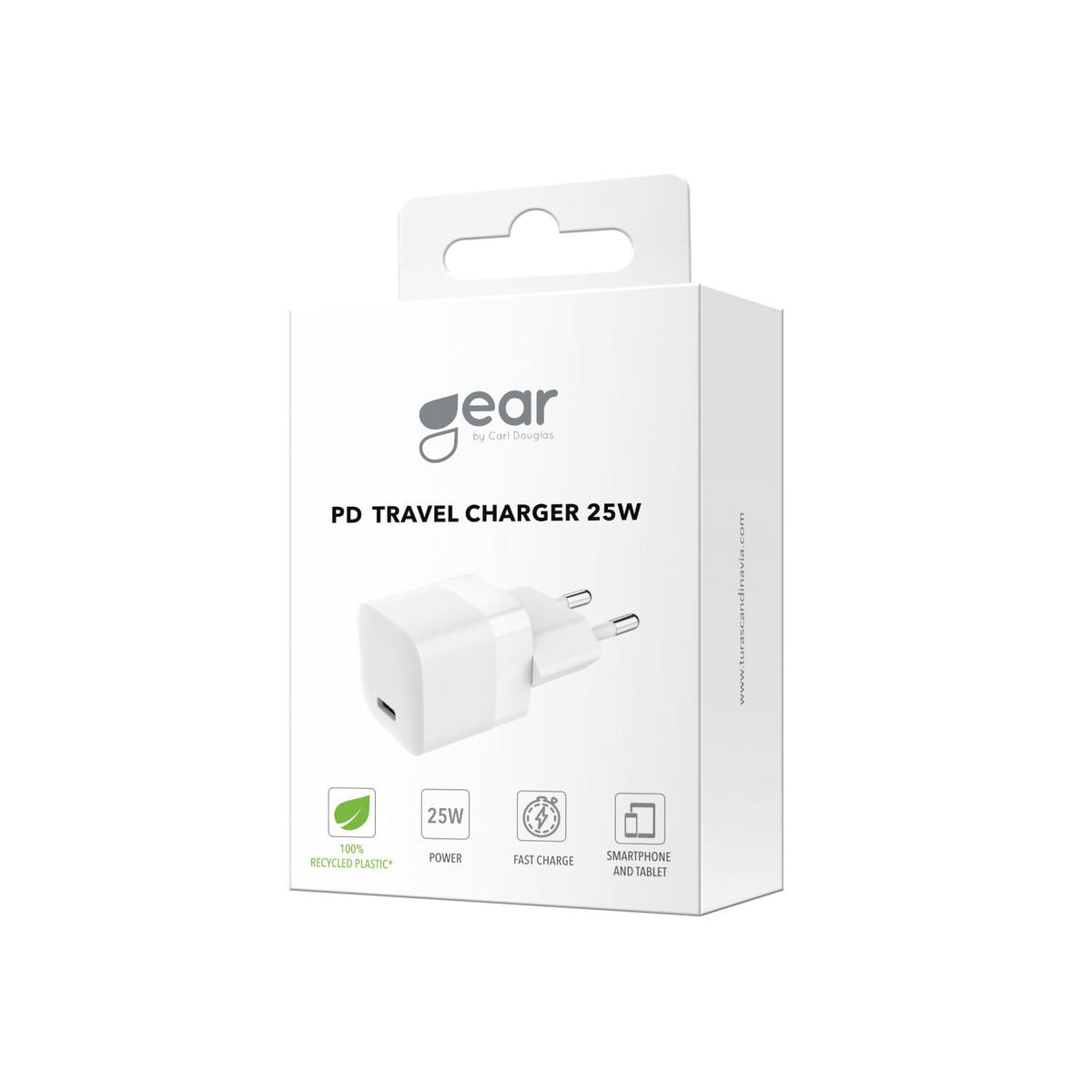 Gear Lader 220V 1xUSB-C PD/PPS 25W Hvid