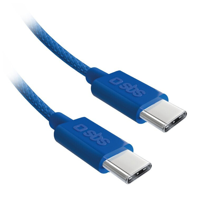 SBS TECABLETISSUETCCB USB-kabel USB 2.0 1,5 m USB C 0,48 Gbit/sek. 60 W Blå