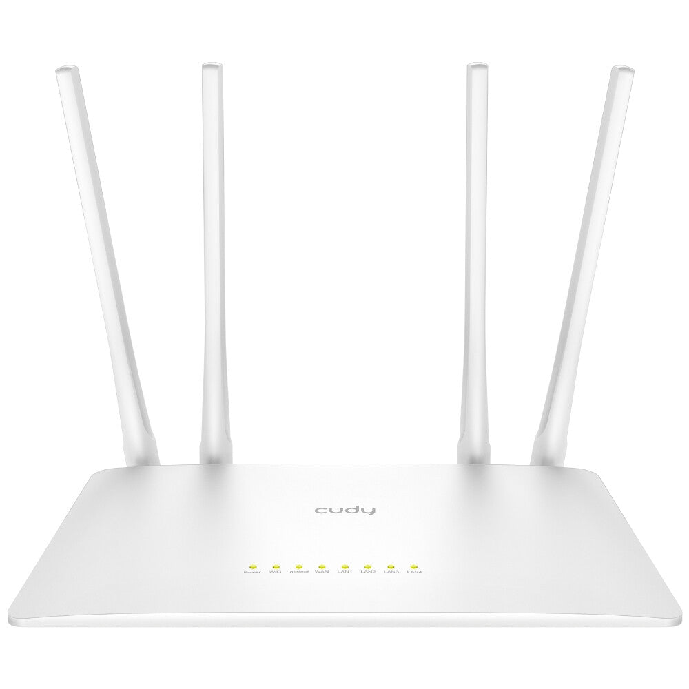 Cudy WR1200 trådløs router Hurtigt ethernet Dual-band (2,4 GHz / 5 GHz) Hvid