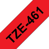 Brother TZE-461 etiketbånd Sort på rød