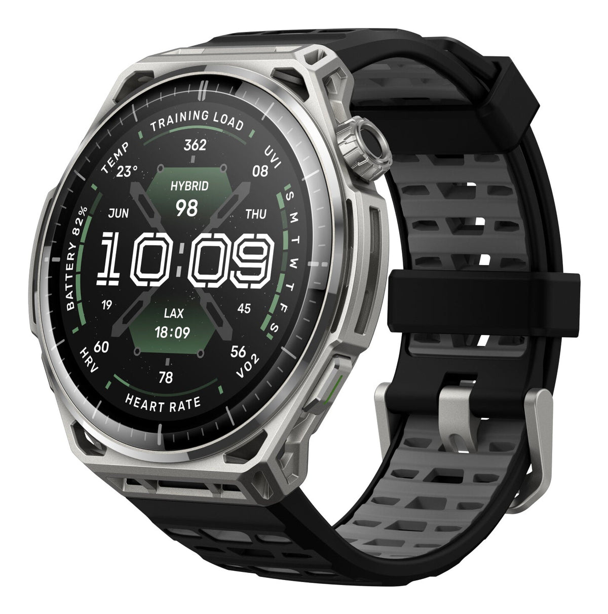 Amazfit Balance 3 3.81 cm (1.5") AMOLED 51 mm Digital 480 x 480 pixels Touchscreen Stainless steel Wi-Fi GPS (satellite)