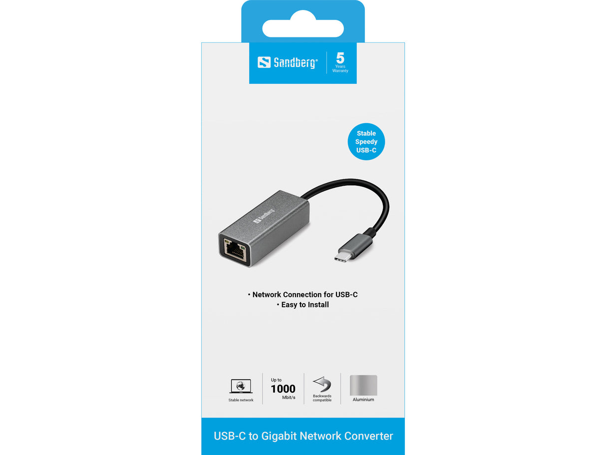 USB-C to Network Converter, Silver