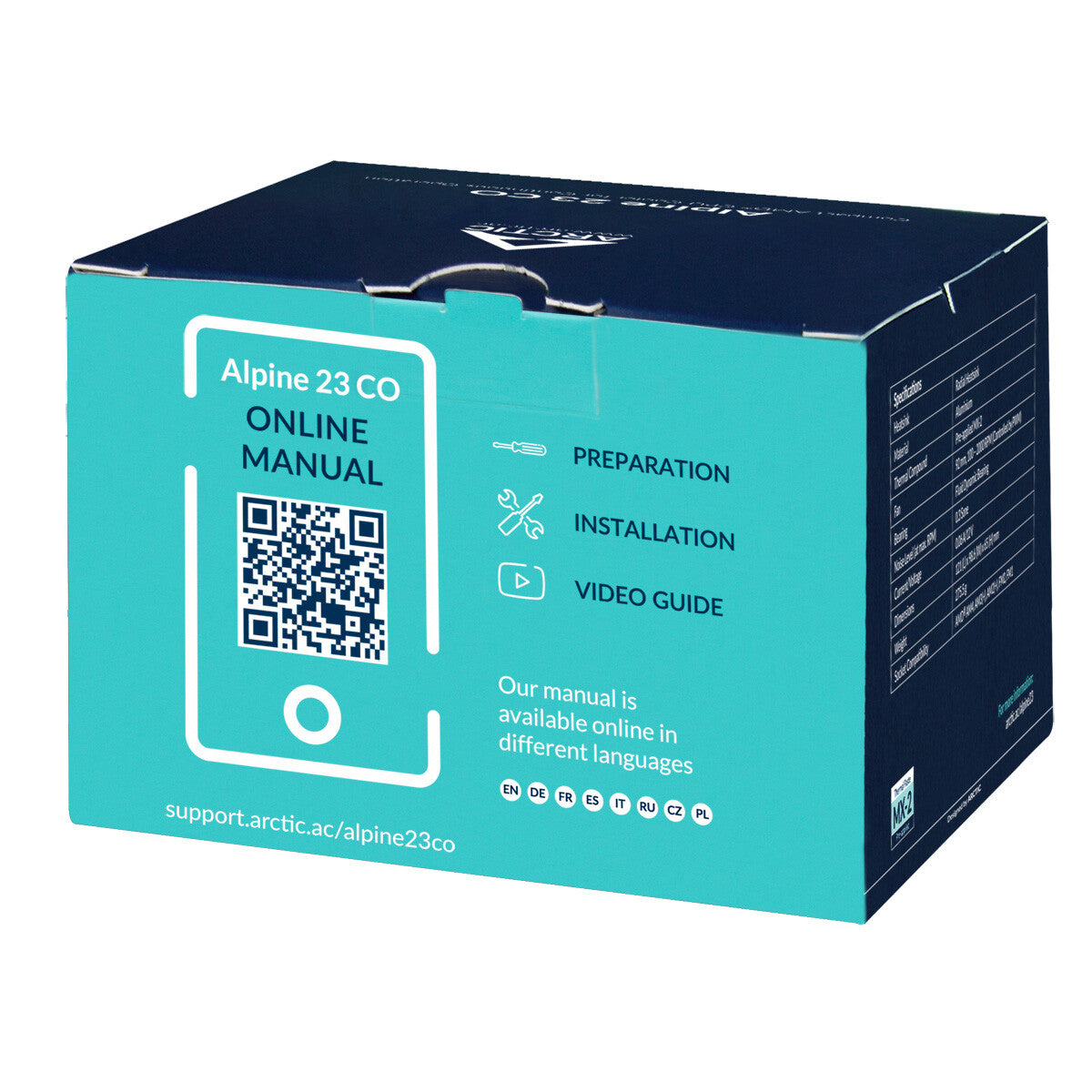 ARCTIC Alpine 23 CO Processor Luftkøler 9 cm Aluminium, Sort 1 stk