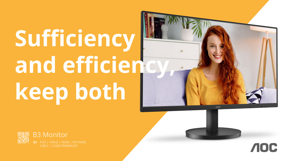 AOC B3 U27B3M computerskærm 68,6 cm (27") 3840 x 2160 pixel 4K Ultra HD LCD Sort
