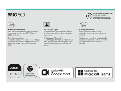 Logitech BRIO 500 1920 x 1080 Webcam