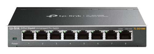 TP-Link TL-SG108E netværksswitch Administreret L2 Gigabit Ethernet (10/100/1000) Sort
