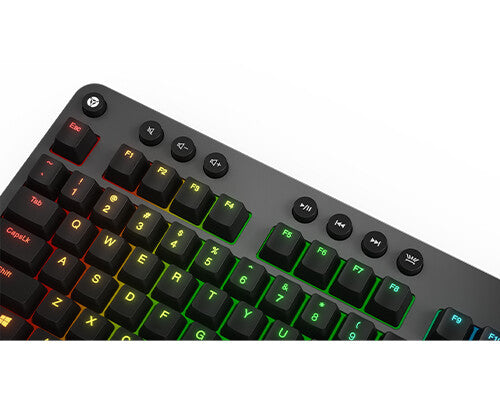 Lenovo Legion K500 tastatur Spil USB QWERTY US engelsk Sort, Grå