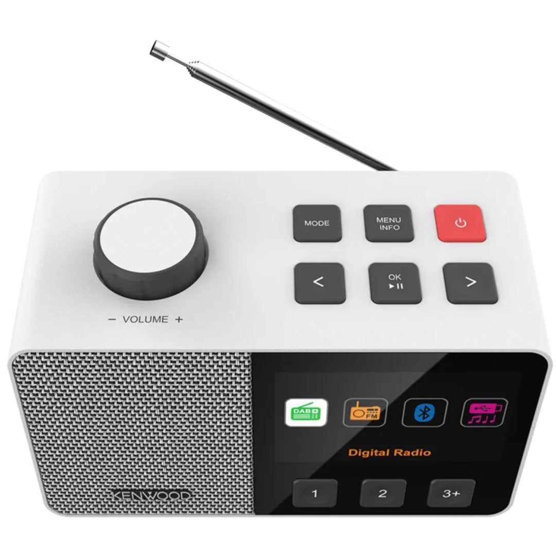 Kenwood CR-M70DAB-W DAB+/FM radio m/easy mode - hvid