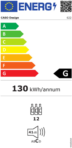 CASO WINESAFE 12 CS622 - FRITSTÅENDE VINKØLESKAB
