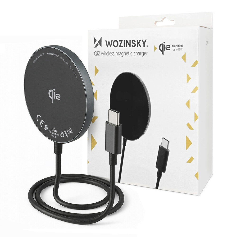 Wozinsky 5907769367533 oplader til mobil enhed Universel Sort USB Trådløs opladning Indendørs