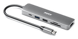 Port Designs 900162 interface hub USB Type-C Sølv