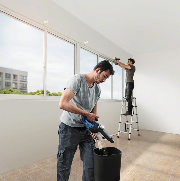 Bosch GAS 18V-1 Professional håndholdt støvsuger Sort, Blå, Rød, Gennemsigtig Poseløs