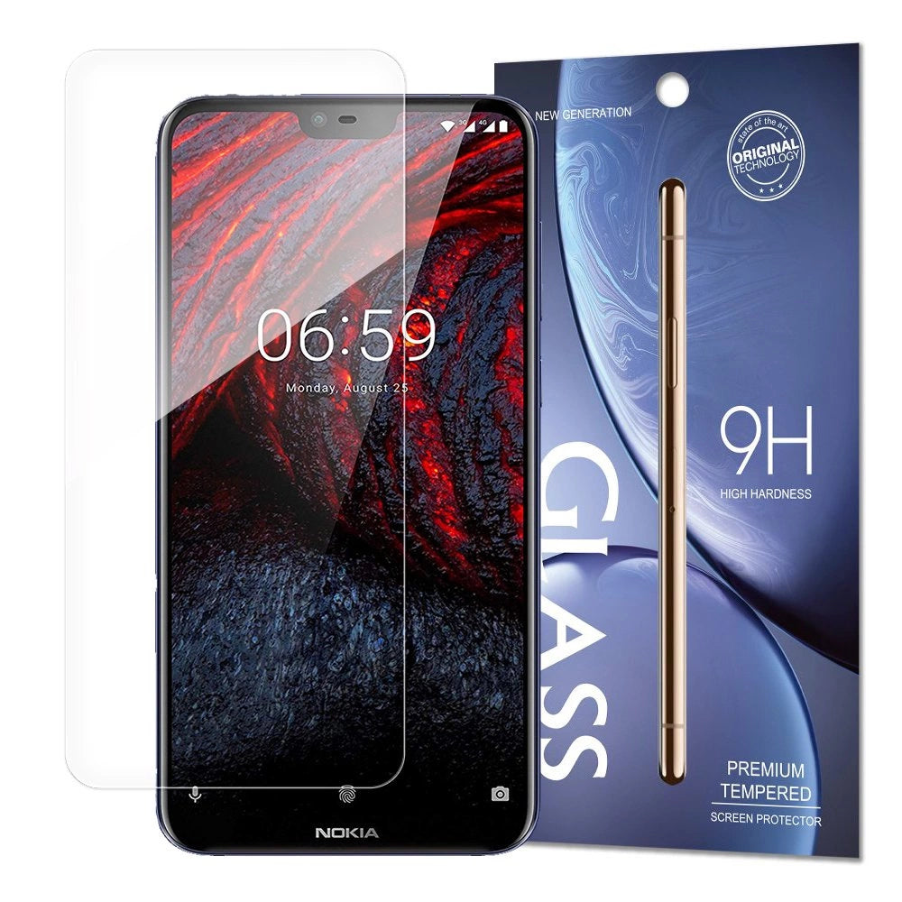 Skærmbeskyttelse af hærdet glas 9H til Nokia 6.1 Plus / Nokia X6 2018 (emballage   konvolut)